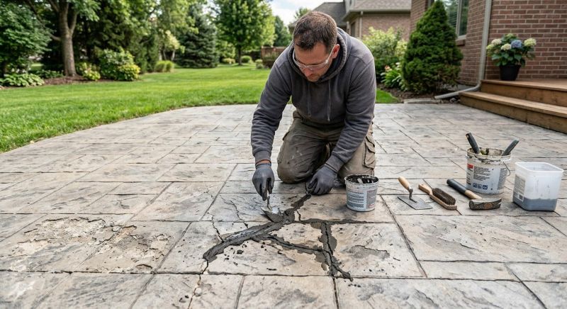 Decorative Concrete Repair in West Des Moines, IA
