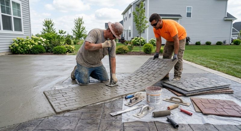 Patio Overlay Installation in Corpus Christi, TX